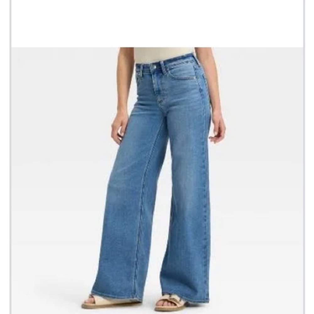 Universal Thread Women's High-Rise Wide Leg Blue Jeans - 10